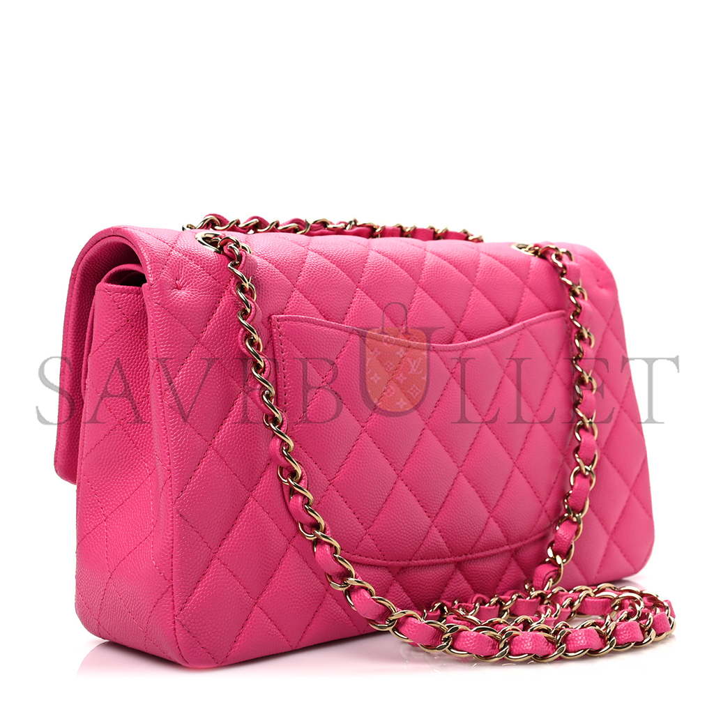 CHANEL CAVIAR QUILTED MEDIUM DOUBLE FLAP PINK (25.5*15.5*6.5cm) 